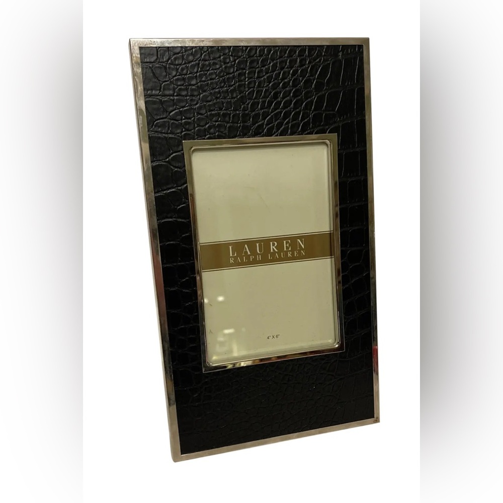 Ralph Lauren Crocodile & Chrome Picture Frame